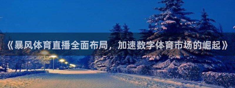 《暴风体育直播全面布局，加速数字体育市场的崛起》